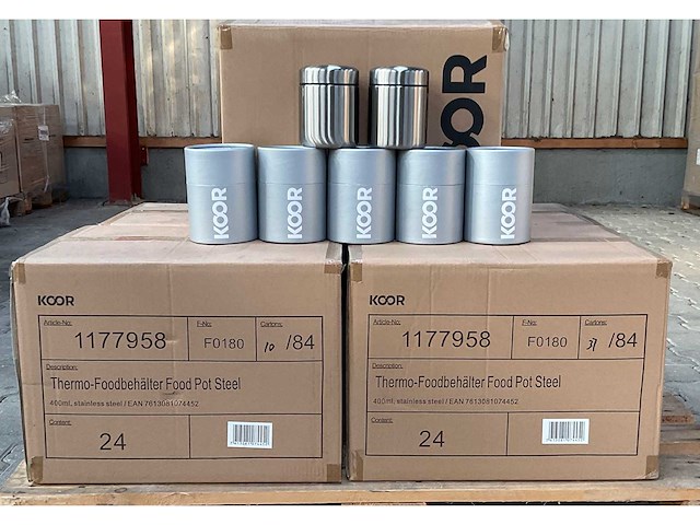 Partij voorraadpot thermo steel 400ml (96x) - afbeelding 2 van  3