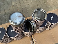 Partij voorraadpot thermo white leopard 400ml (96x) - afbeelding 3 van  3