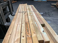 Partij vuren palen geïmpregneerd 210-270x6,8x6,8 cm - afbeelding 7 van  18