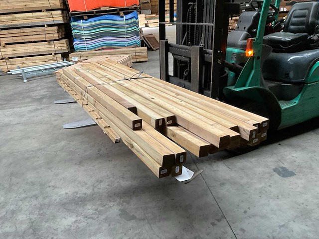 Partij vuren palen geïmpregneerd 210-270x6,8x6,8 cm - afbeelding 1 van  18