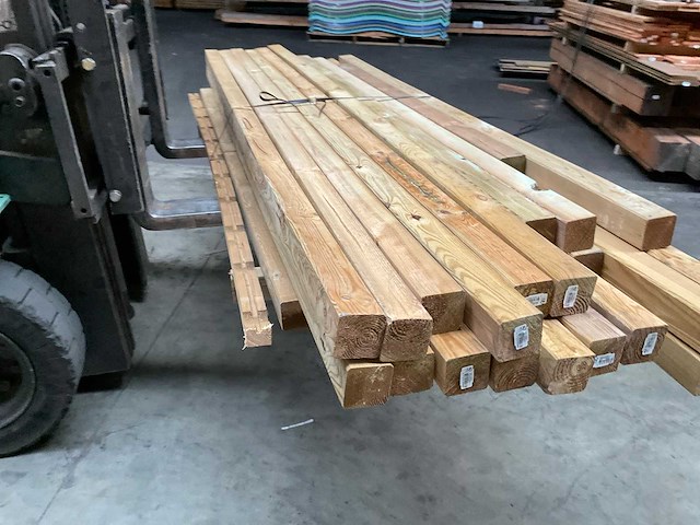 Partij vuren palen geïmpregneerd 210-270x6,8x6,8 cm - afbeelding 18 van  18