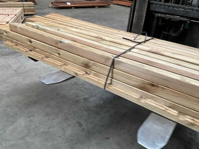 Partij vuren palen geïmpregneerd 210-270x6,8x6,8 cm - afbeelding 12 van  18