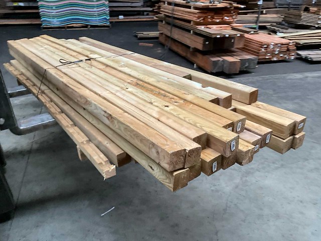 Partij vuren palen geïmpregneerd 210-270x6,8x6,8 cm - afbeelding 2 van  13