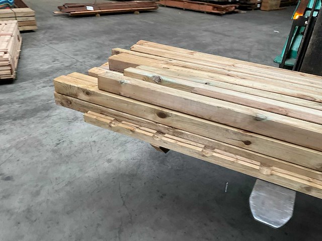 Partij vuren palen geïmpregneerd 210-270x6,8x6,8 cm - afbeelding 10 van  13