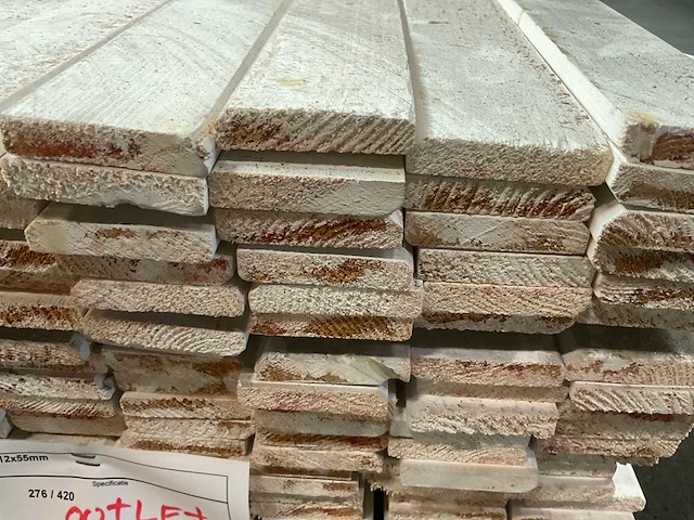 Partij vuren plint recht 12x55 mm - afbeelding 4 van  5