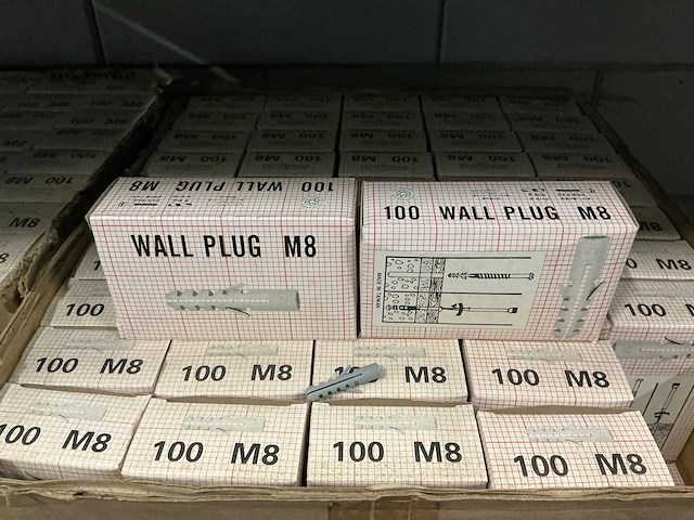 Partij wall plugs m8 (500x) - afbeelding 1 van  1