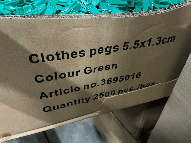 Partij wasknijpers groen (15000x) - afbeelding 2 van  3