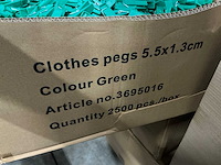 Partij wasknijpers groen (15000x) - afbeelding 2 van  3