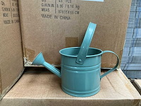 Partij watering cans prague zinc ø12xh11cm green metal (384x) - afbeelding 2 van  4