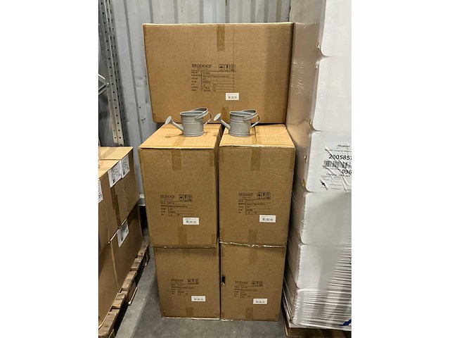 Partij watering cans prague zinc ø12xh11cm grey (240x) - afbeelding 2 van  6