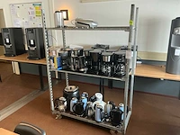 Partij waterkokers en koffiezetapparaten