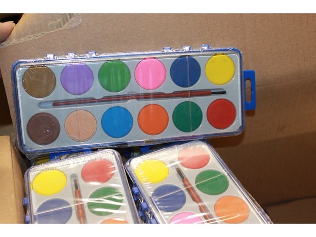 Partij waterverf setjes 6 stuks in ds 009 - afbeelding 1 van  5