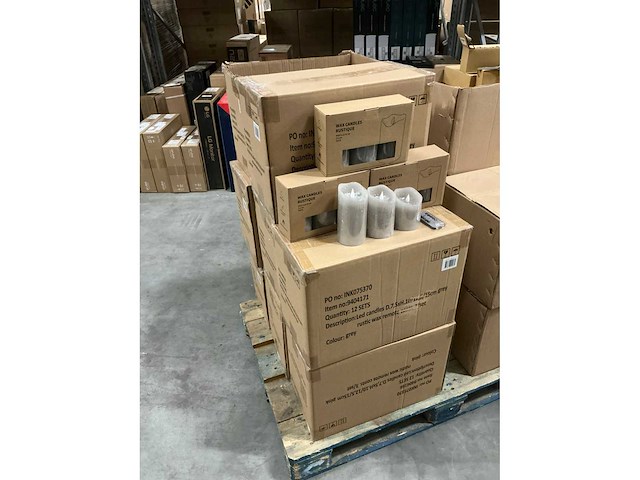 Partij wax candles rustique led d7,5xh10/12,5/15cm grey set/3 (93x) - afbeelding 7 van  8