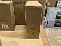 Partij wax candles rustique led h10/15xø7cm green rib wax 2/set (48x) - afbeelding 4 van  4