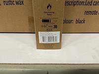 Partij wax led candles rustique sets ø2,2 h25cm black remote control,timer (144x) - afbeelding 7 van  7