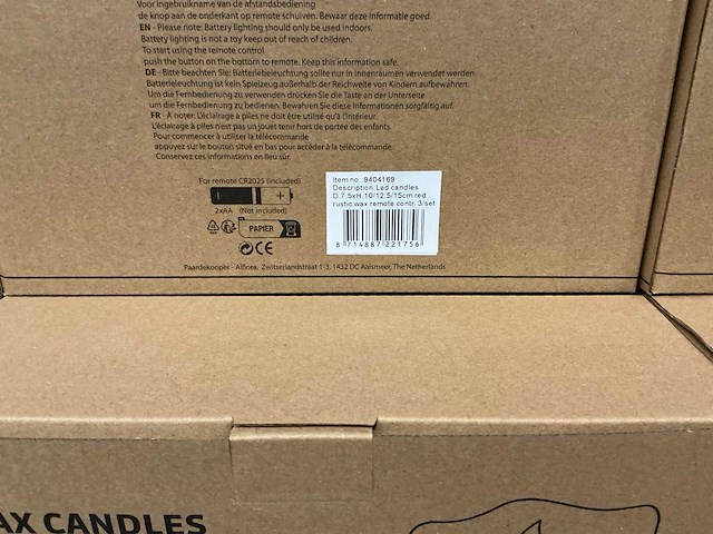 Partij wax led candles sets h10/12,5/15cm white/cream/red (33x) - afbeelding 4 van  6