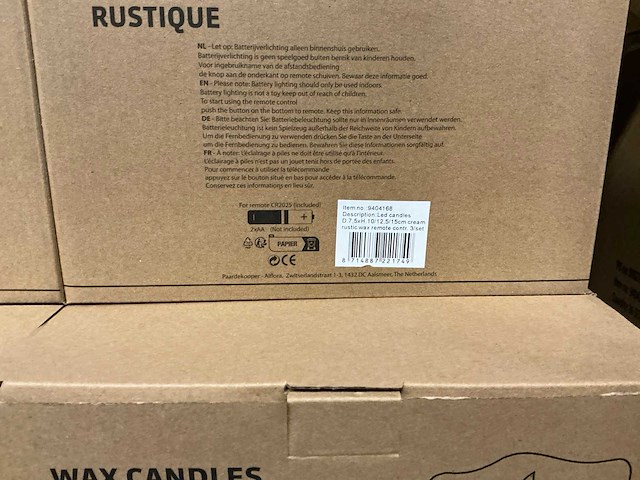 Partij wax led candles sets h10/12,5/15cm white/cream/red (33x) - afbeelding 6 van  6
