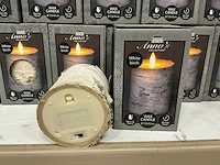 Partij wax led candles white birch moving flame ø7,5x10cm (88x) - afbeelding 4 van  6