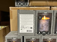 Partij wax led candles white birch moving flame ø7,5x10cm (88x) - afbeelding 6 van  6