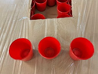 Partij waxine glas evander d.7,5xh.7,5cm rood (2604x) - afbeelding 2 van  5