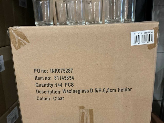 Partij waxineglass d5/h6,5cm clear (2484x) - afbeelding 3 van  3
