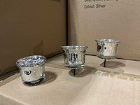 Partij waxineglass d6,5/h11,5cm on stick silver (3744x) - afbeelding 1 van  5