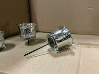 Partij waxineglass d6,5/h11,5cm on stick silver (3744x) - afbeelding 2 van  5