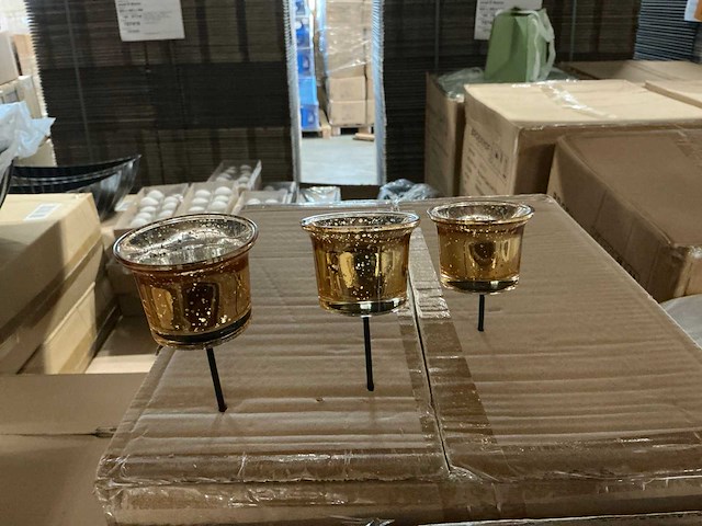 Partij waxineglass d6,5xh11,5cm on stick champagne kleur (864x) - afbeelding 1 van  5