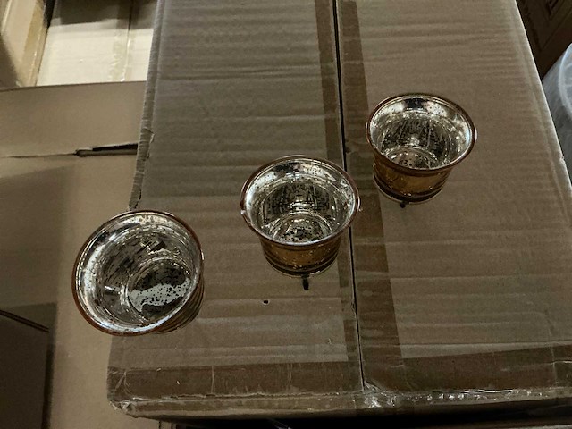 Partij waxineglass d6,5xh11,5cm on stick champagne kleur (864x) - afbeelding 2 van  5