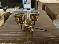 Partij waxineglass d6,5xh11,5cm on stick champagne kleur (864x) - afbeelding 3 van  5