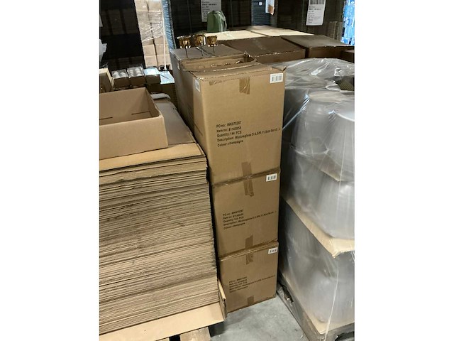 Partij waxineglass d6,5xh11,5cm on stick champagne kleur (864x) - afbeelding 4 van  5