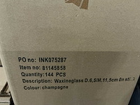 Partij waxineglass d6,5xh11,5cm on stick champagne kleur (864x) - afbeelding 5 van  5