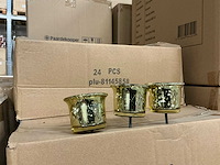 Partij waxineglass on stick champagne d6,5/h11,5cm (264x) - afbeelding 1 van  3