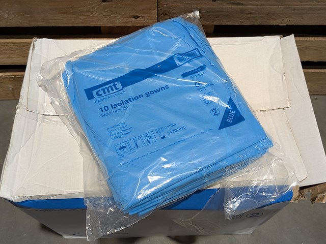 Partij wegwerp-isolatieschorten, cmt, isolation gowns (non-woven), incl. partij ringbanden - afbeelding 6 van  11