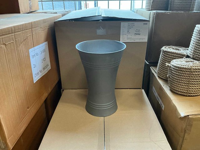Partij wibo floristvase x-form zink 35cm (30x) - afbeelding 1 van  7