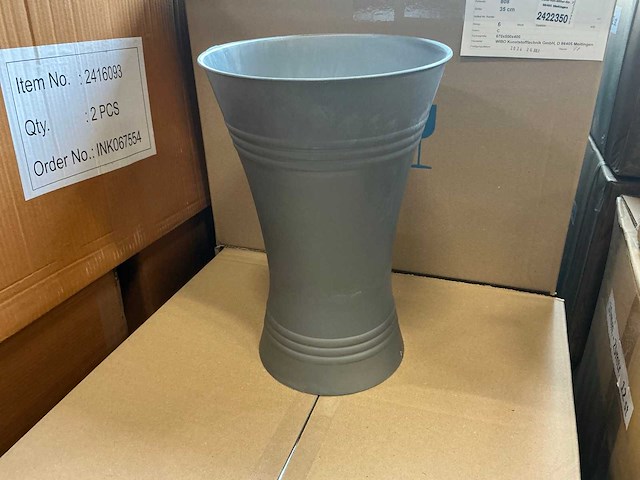 Partij wibo floristvase x-form zink 35cm (30x) - afbeelding 4 van  7