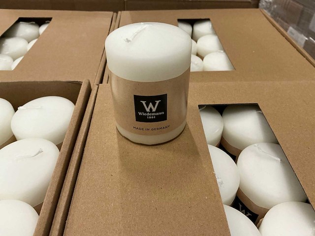 Partij wiedemann stompkaarsen 21h ral 80/58mm ivoor (480x) - afbeelding 1 van  2