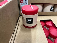 Partij wiedemann stompkaarsen 21h ral 80/58mm rood (640x) - afbeelding 1 van  4