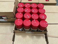 Partij wiedemann stompkaarsen 40h ral 120/58mm rood (512x) - afbeelding 2 van  4