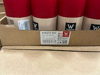 Partij wiedemann stompkaarsen 40h ral 120/58mm rood (512x) - afbeelding 4 van  4