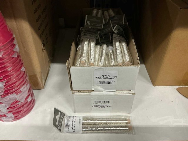 Partij wikkeldraad zilver 0,5mm/100 gr (45x) - afbeelding 1 van  4