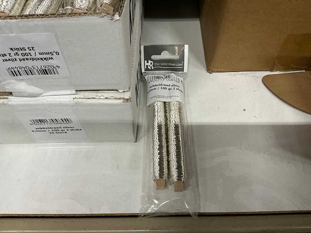 Partij wikkeldraad zilver 0,5mm/100 gr (45x) - afbeelding 2 van  4