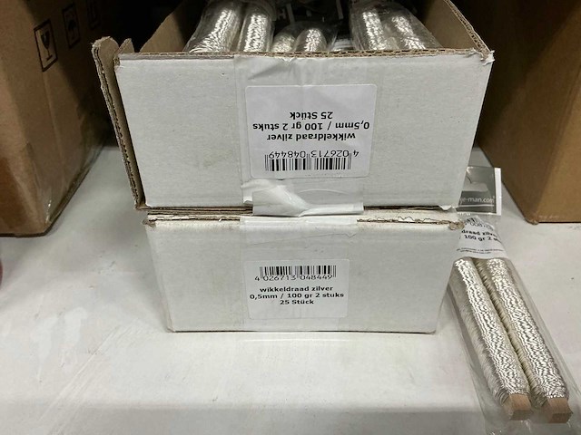 Partij wikkeldraad zilver 0,5mm/100 gr (45x) - afbeelding 3 van  4