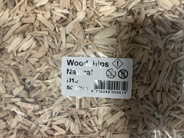 Partij woodchips natural h13 50l per zak (12x) - afbeelding 2 van  2