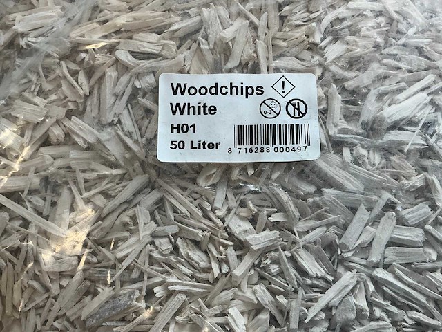 Partij woodchips white h01 50l per zak (33x) - afbeelding 3 van  3