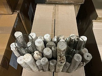 Partij wooden branches holder 2 vases 25x11x18cm (84x) - afbeelding 2 van  5