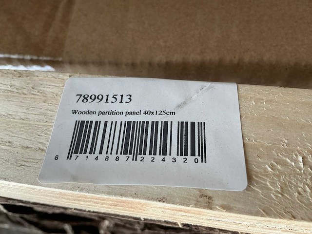 Partij wooden partition panel 40x125cm (12x) - afbeelding 3 van  4