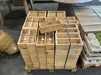 Partij wooden planters 30x10xh9cm (108x) - afbeelding 2 van  3