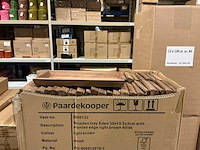 Partij wooden tray eden 35x15,5x3cm with slanted edge light brown (160x) - afbeelding 1 van  5