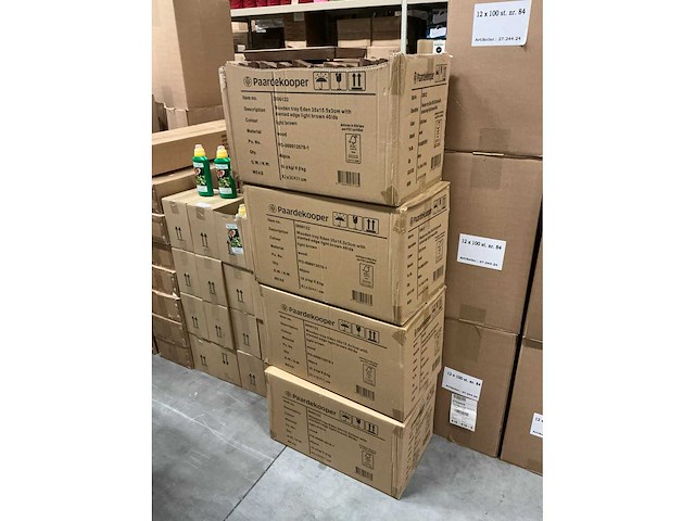 Partij wooden tray eden 35x15,5x3cm with slanted edge light brown (160x) - afbeelding 2 van  5